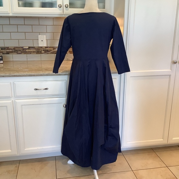 Giselle Shepatin Navy Blue Women's Dress Size 2 (Medium) Lagenlook - Picture 4 of 9